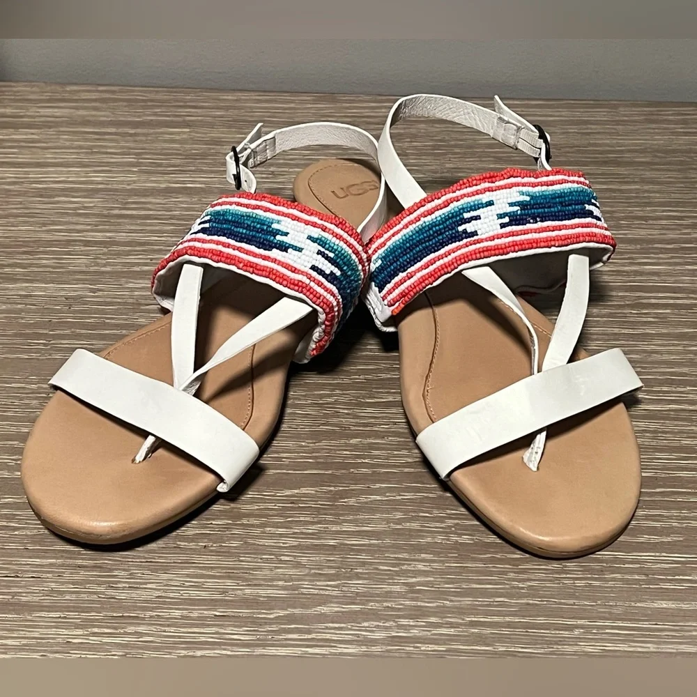 Ugg Australia Verona Serape‎ Beaded Sandals 8